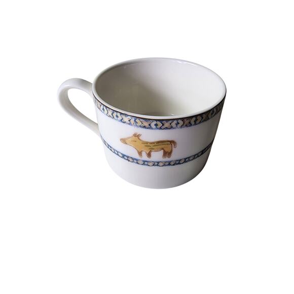 Set of 4 EPOCH Noritake Durango Pattern Deer Tribal Animal Design Coffee Mugs - Picture 1 of 10